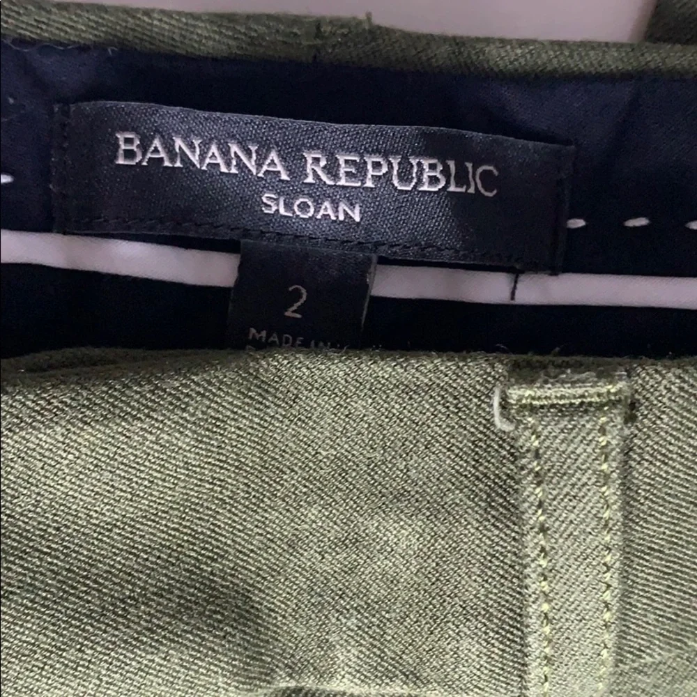 Banana republic Sloan olive green straight pant women’s 2 small